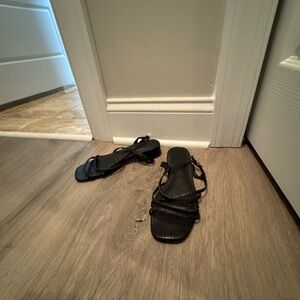 Elegant Black Strappy Sandals